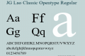 JG Lao Classic Opentype