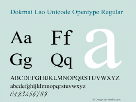 Dokmai Lao Unicode Opentype