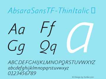 AbsaraSansTF-ThinItalic