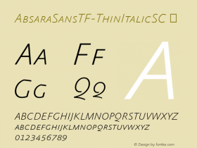 AbsaraSansTF-ThinItalicSC