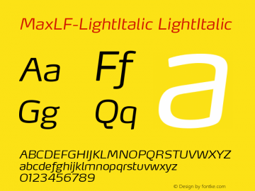 MaxLF-LightItalic