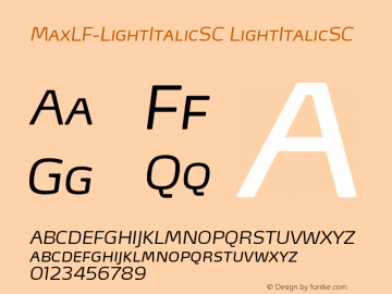 MaxLF-LightItalicSC