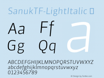 SanukTF-LightItalic