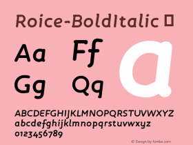 Roice-BoldItalic