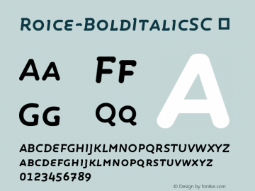 Roice-BoldItalicSC