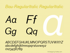 Bau-RegularItalic