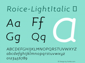 Roice-LightItalic