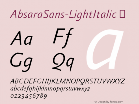 AbsaraSans-LightItalic