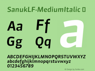 SanukLF-MediumItalic