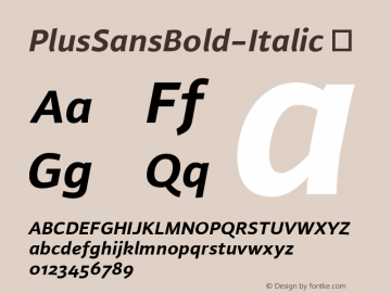 PlusSansBold-Italic