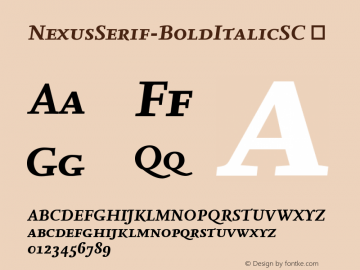 NexusSerif-BoldItalicSC