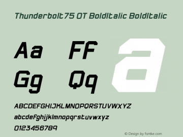 Thunderbolt75 OT BoldItalic