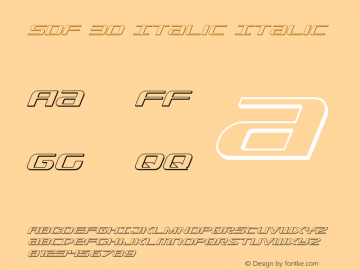 SDF 3D Italic