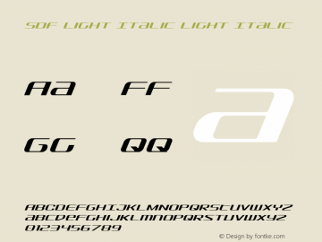 SDF Light Italic