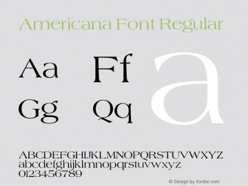 Americana Font