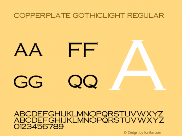Copperplate GothicLight