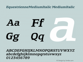 EquestrienneMediumItalic