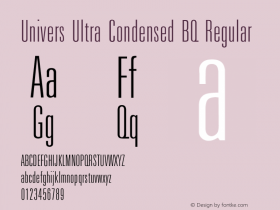 Univers Ultra Condensed BQ