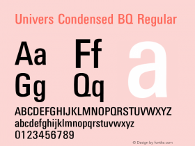 Univers Condensed BQ