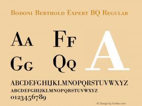 Bodoni Berthold Expert BQ