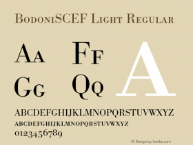 BodoniSCEF Light