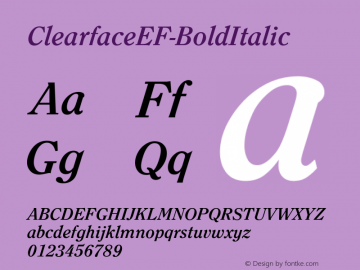 ClearfaceEF-BoldItalic