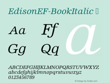 EdisonEF-BookItalic