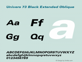 Univers 73 Black Extended