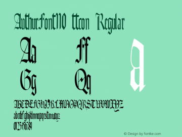 AuthurFont110 ttcon