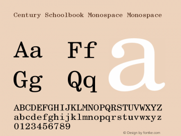 Century Schoolbook Monospace