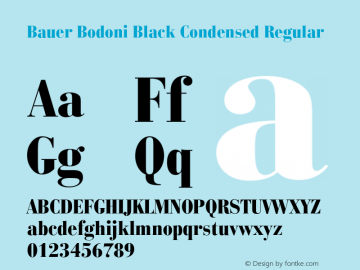 Bauer Bodoni Black Condensed