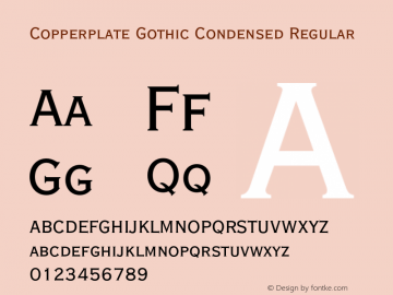 Copperplate Gothic Condensed