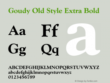 Goudy Old Style Extra