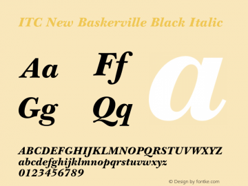 ITC New Baskerville Black