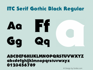 ITC Serif Gothic Black