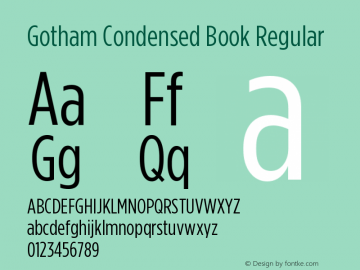 Gotham Condensed Book