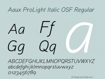 Aaux ProLight Italic OSF