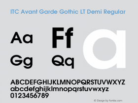 ITC Avant Garde Gothic LT Demi