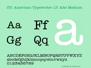 ITC American Typewriter LT Alte