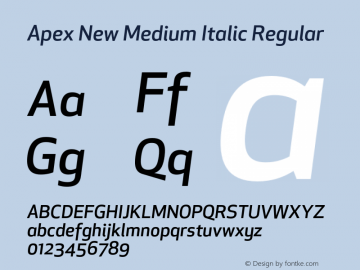 Apex New Medium Italic