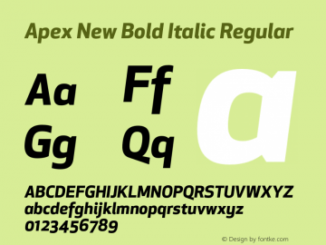 Apex New Bold Italic