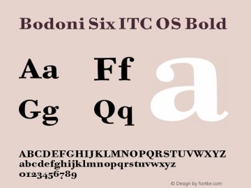 Bodoni Six ITC OS