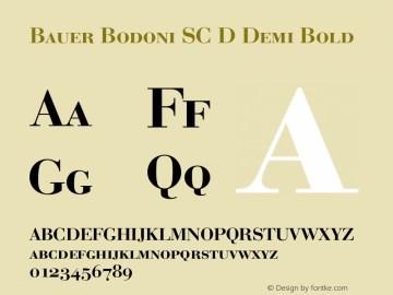 Bauer Bodoni SC D Demi