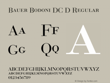 Bauer Bodoni DC D