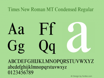 Times New Roman MT Condensed