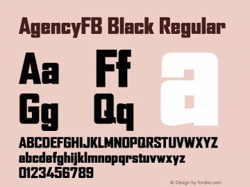 AgencyFB Black