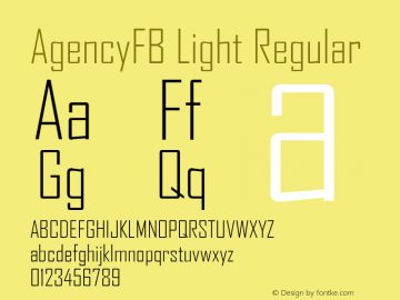 AgencyFB Light