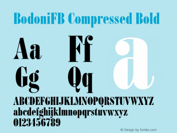 BodoniFB Compressed