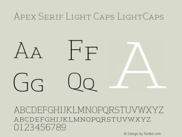 Apex Serif Light Caps