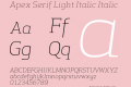 Apex Serif Light Italic